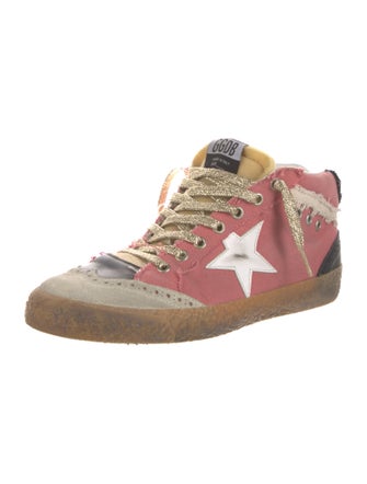 Golden Goose Canvas Graphic Print Sneakers