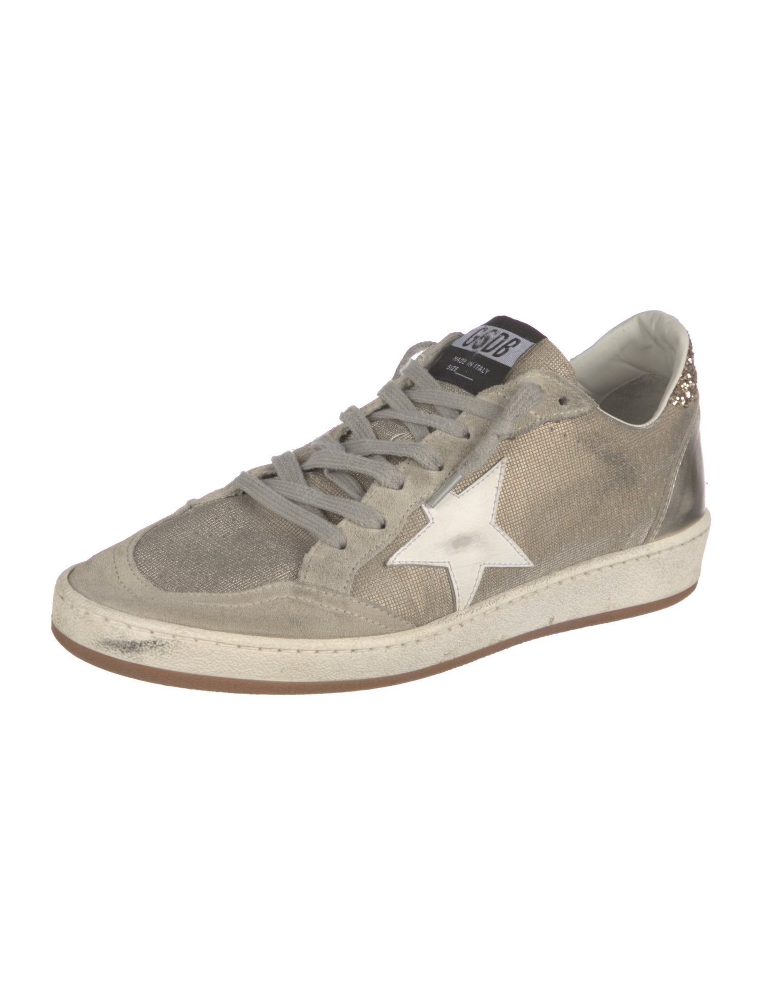 Golden Goose Suede Glitter Accents Sneakers
