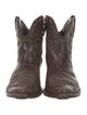 Golden Goose Leather Embroidered Accent Western Boots