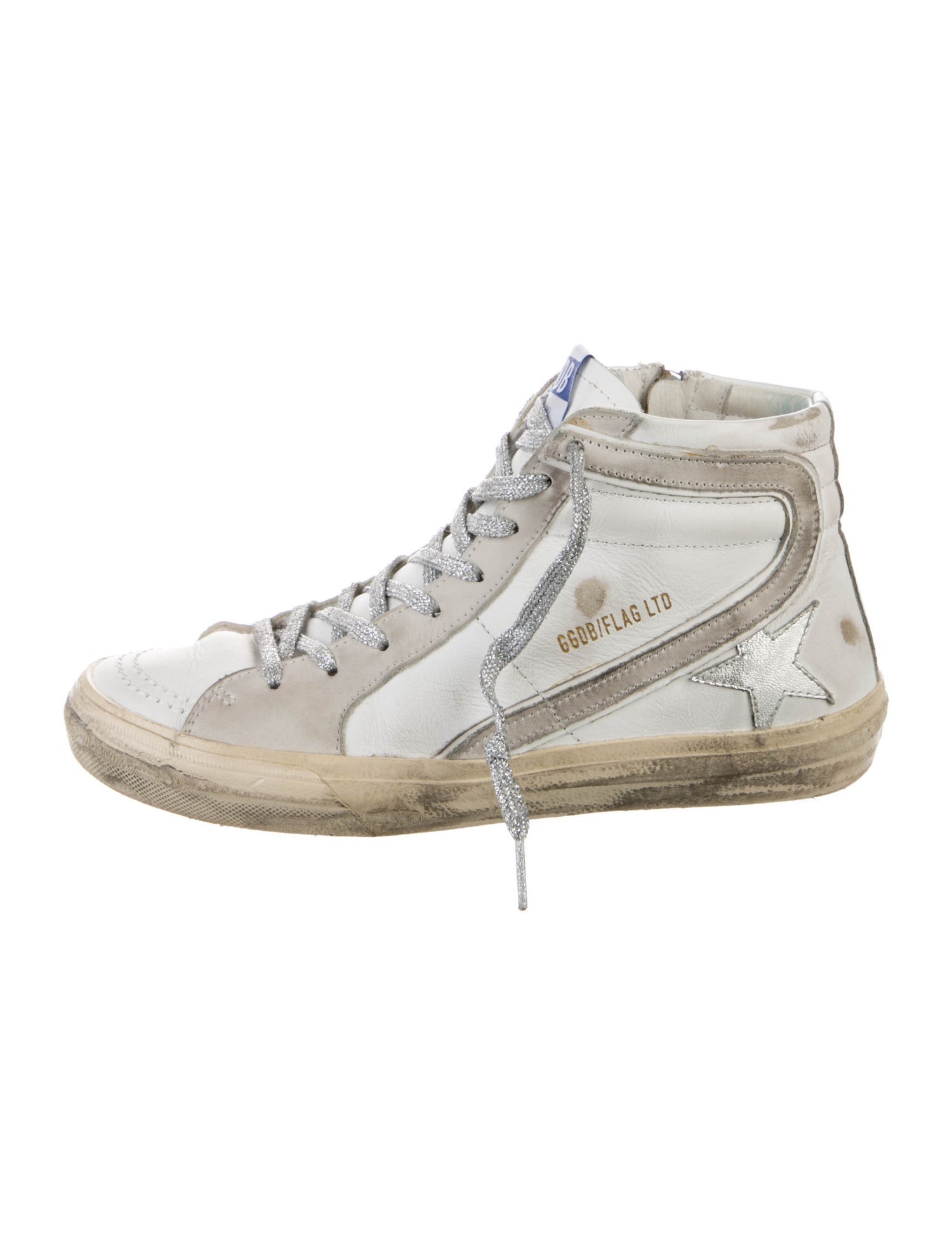 Golden Goose Leather Colorblock Pattern Sneakers