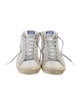 Golden Goose Leather Colorblock Pattern Sneakers