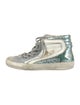 Golden Goose Leather Colorblock Pattern Sneakers