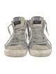 Golden Goose Leather Colorblock Pattern Sneakers