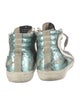 Golden Goose Leather Colorblock Pattern Sneakers