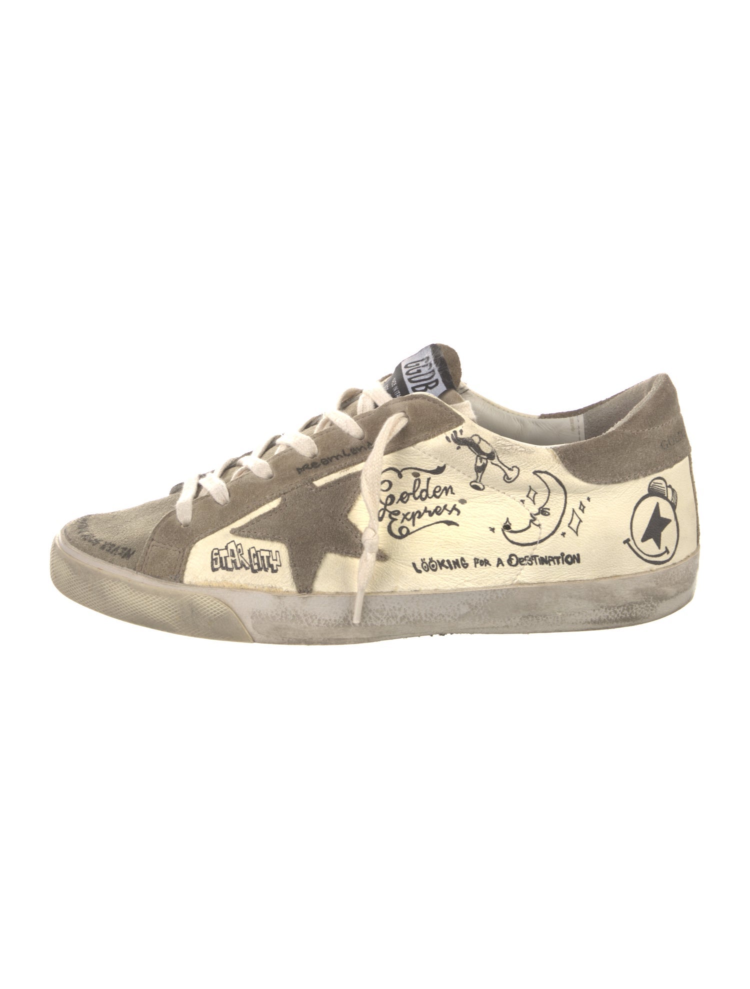 Golden Goose Suede Printed Sneakers