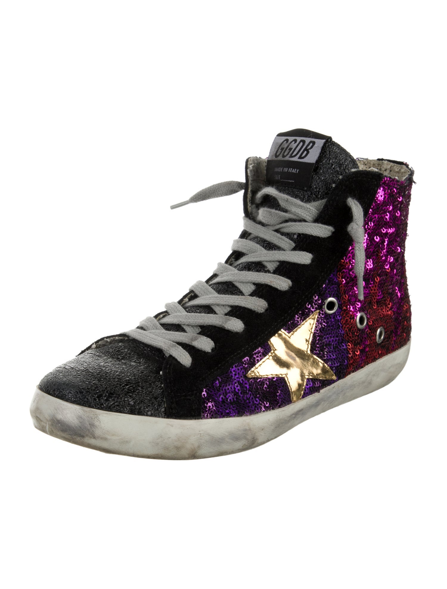 Golden Goose Sequins Colorblock Pattern Sneakers
