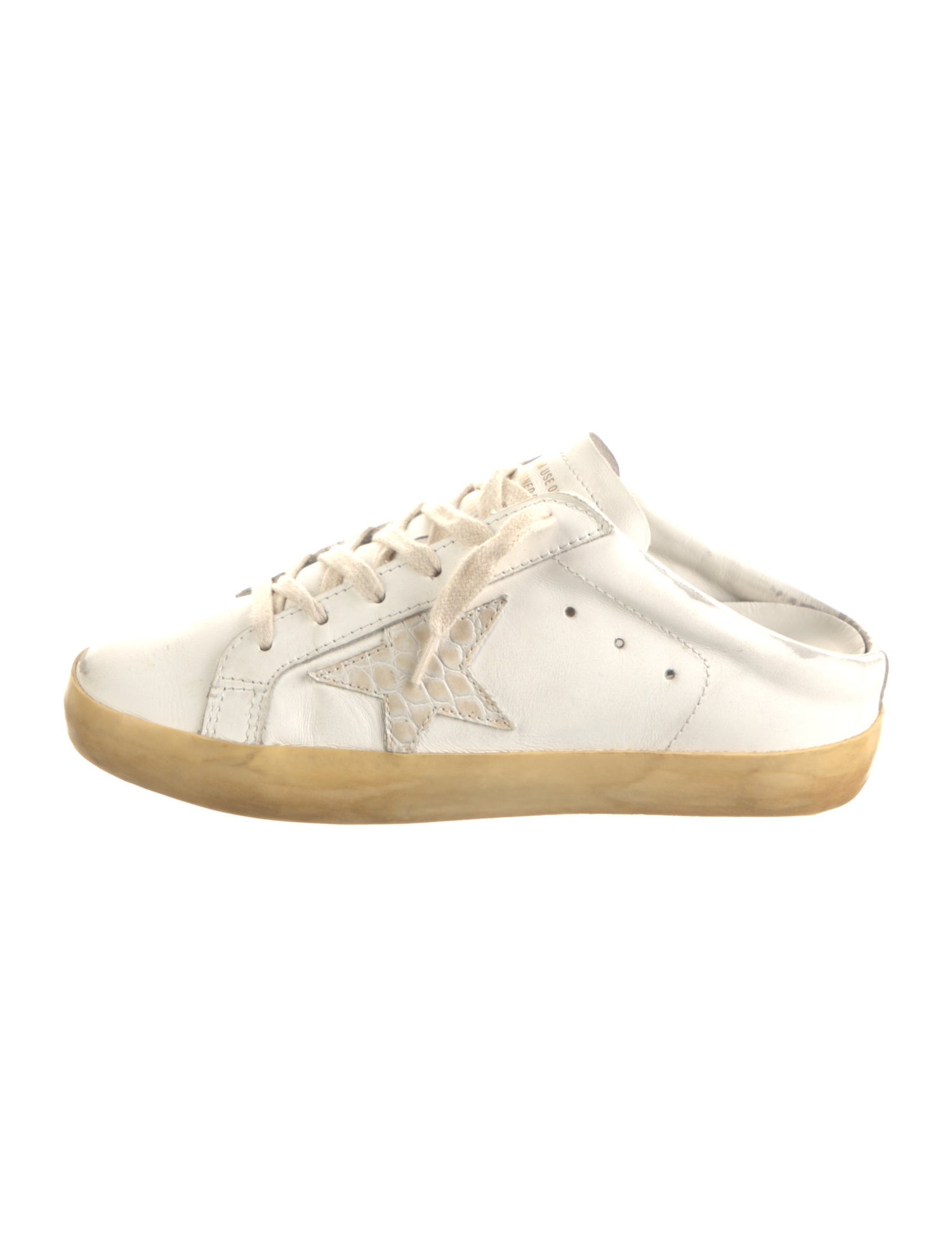 Golden Goose Leather Colorblock Pattern Sneakers