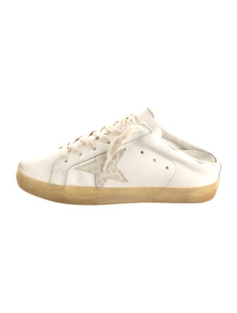 Golden Goose Leather Colorblock Pattern Sneakers