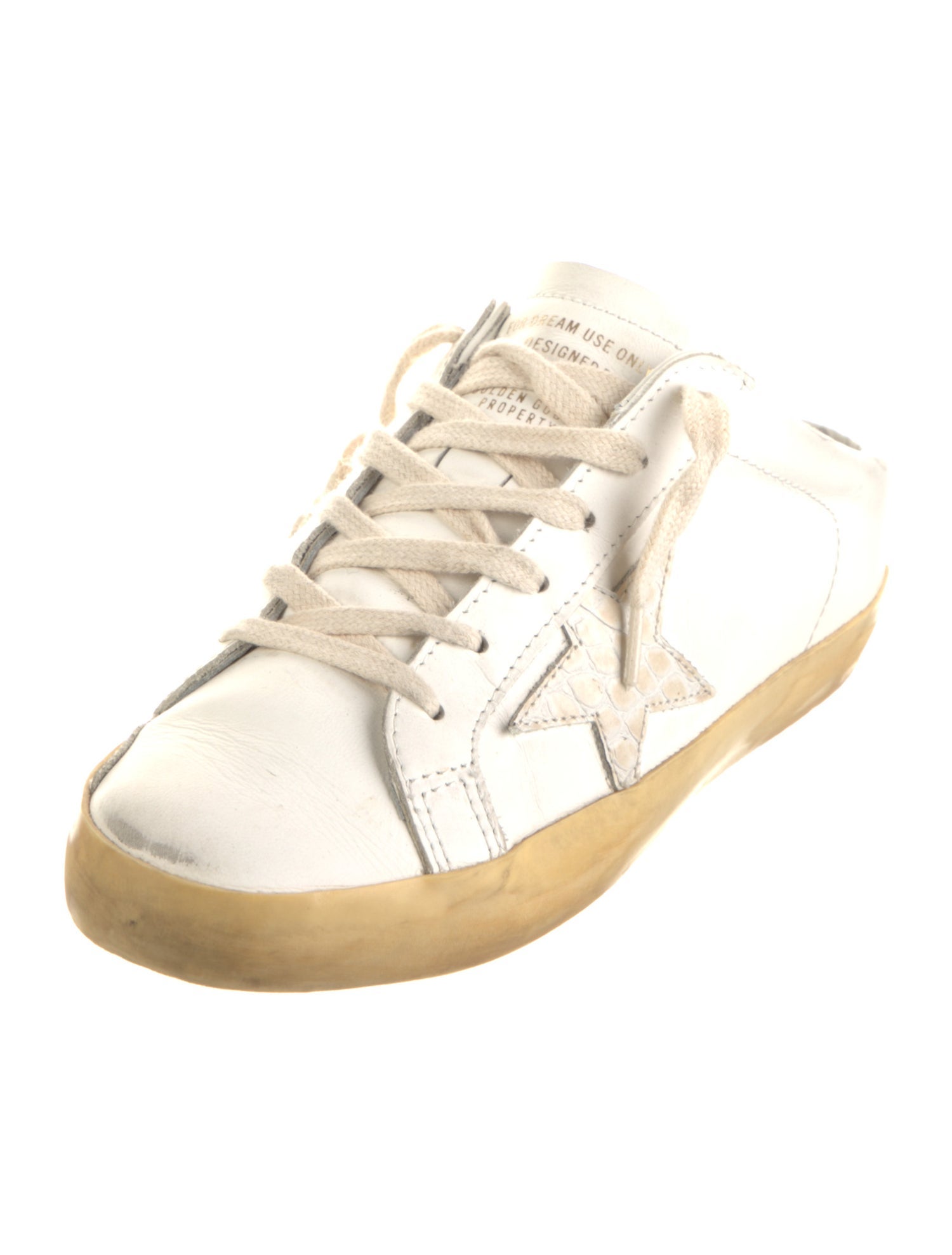 Golden Goose Leather Colorblock Pattern Sneakers
