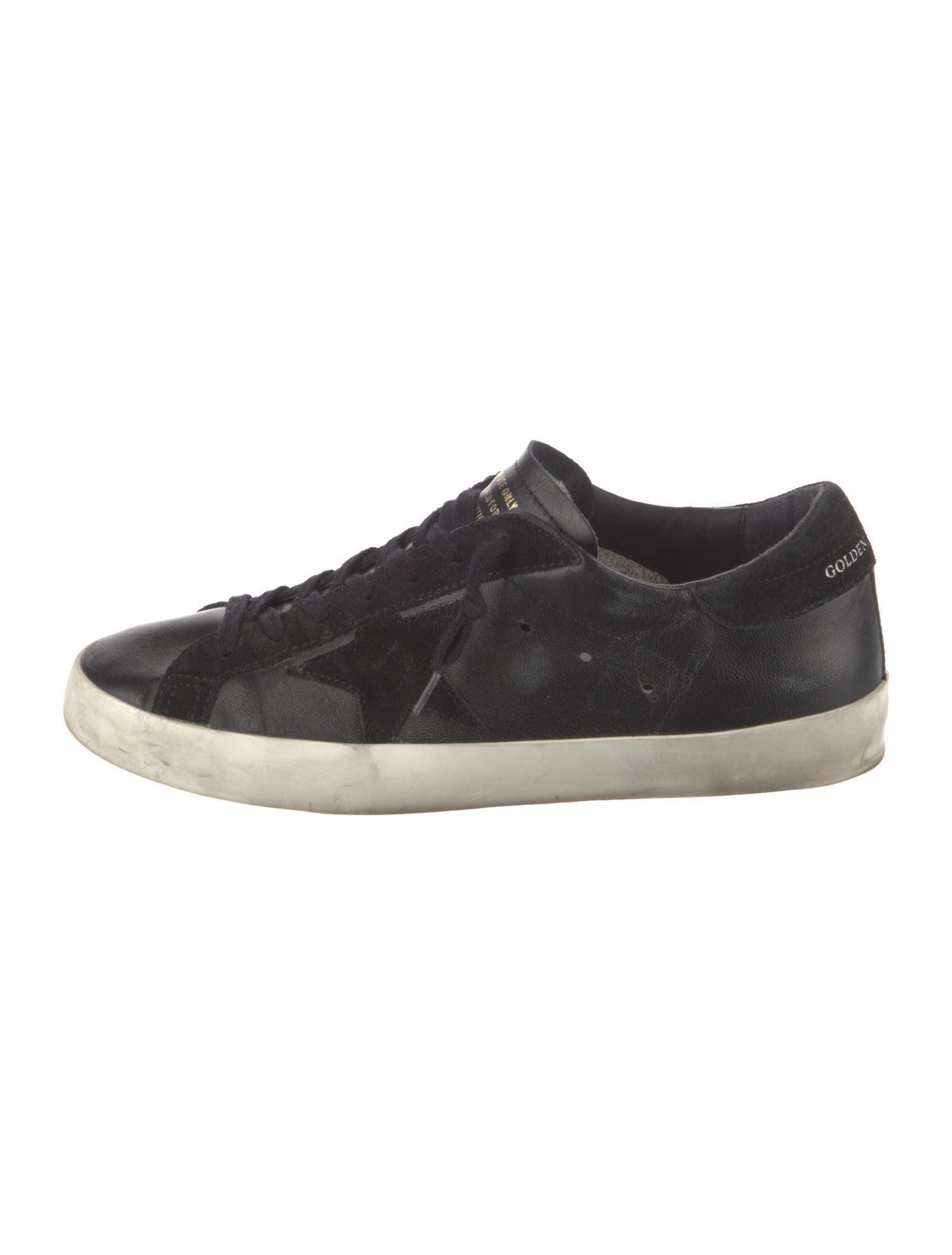 Golden Goose Leather Distressed Accents Sneakers