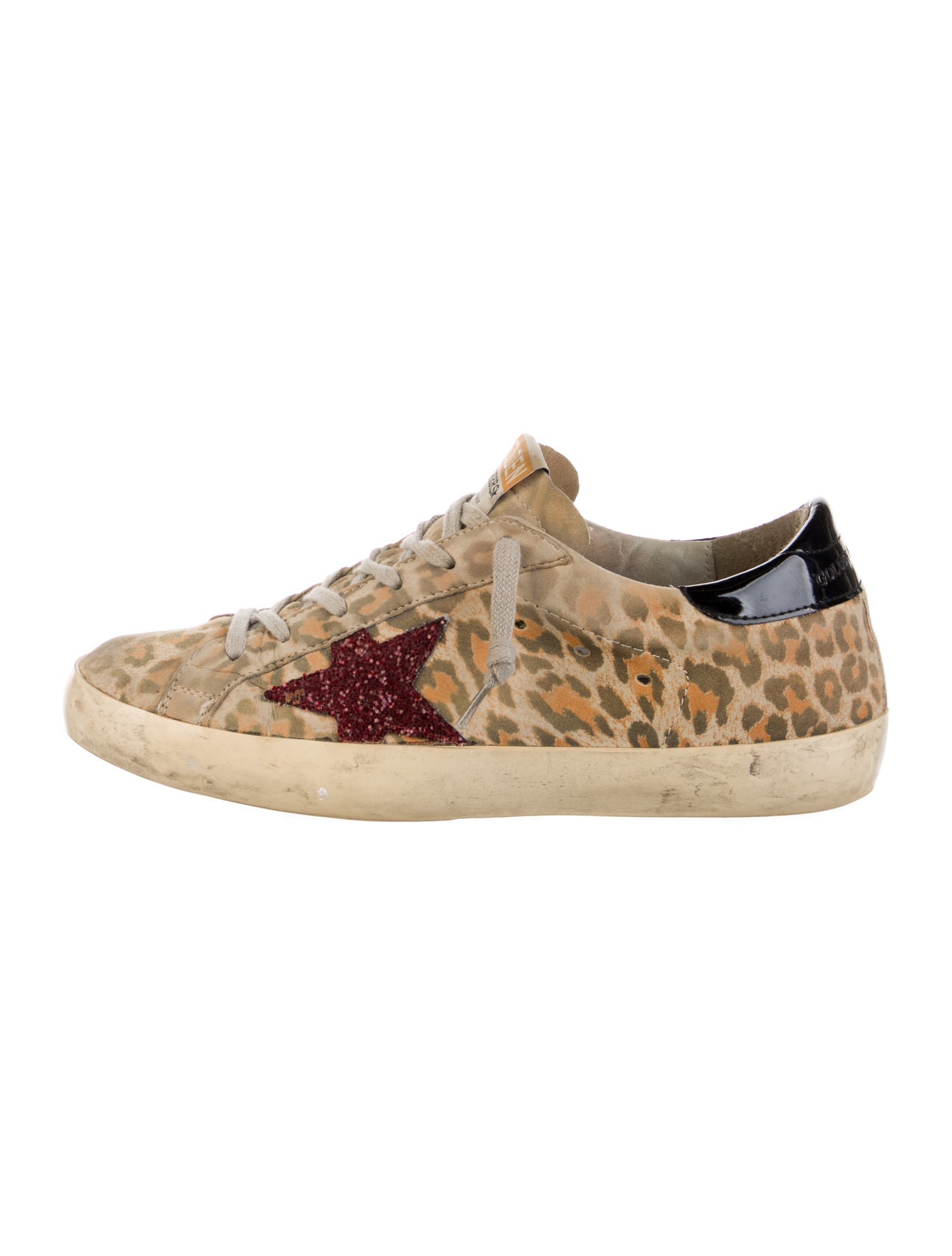 Golden Goose Suede Animal Print Sneakers