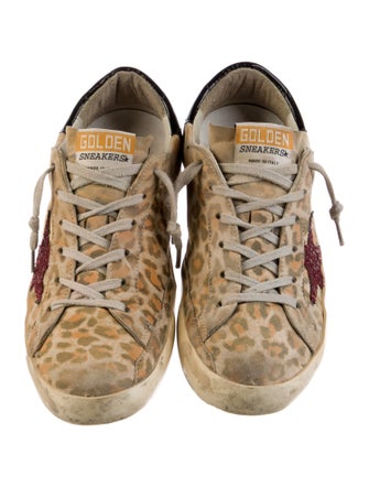 Golden Goose Suede Animal Print Sneakers