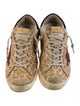 Golden Goose Suede Animal Print Sneakers