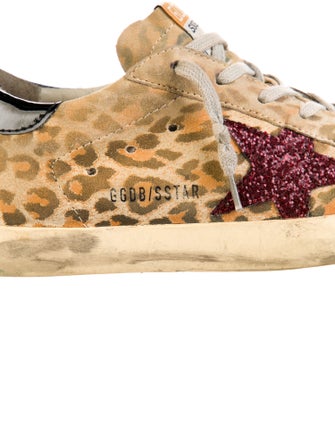 Golden Goose Suede Animal Print Sneakers