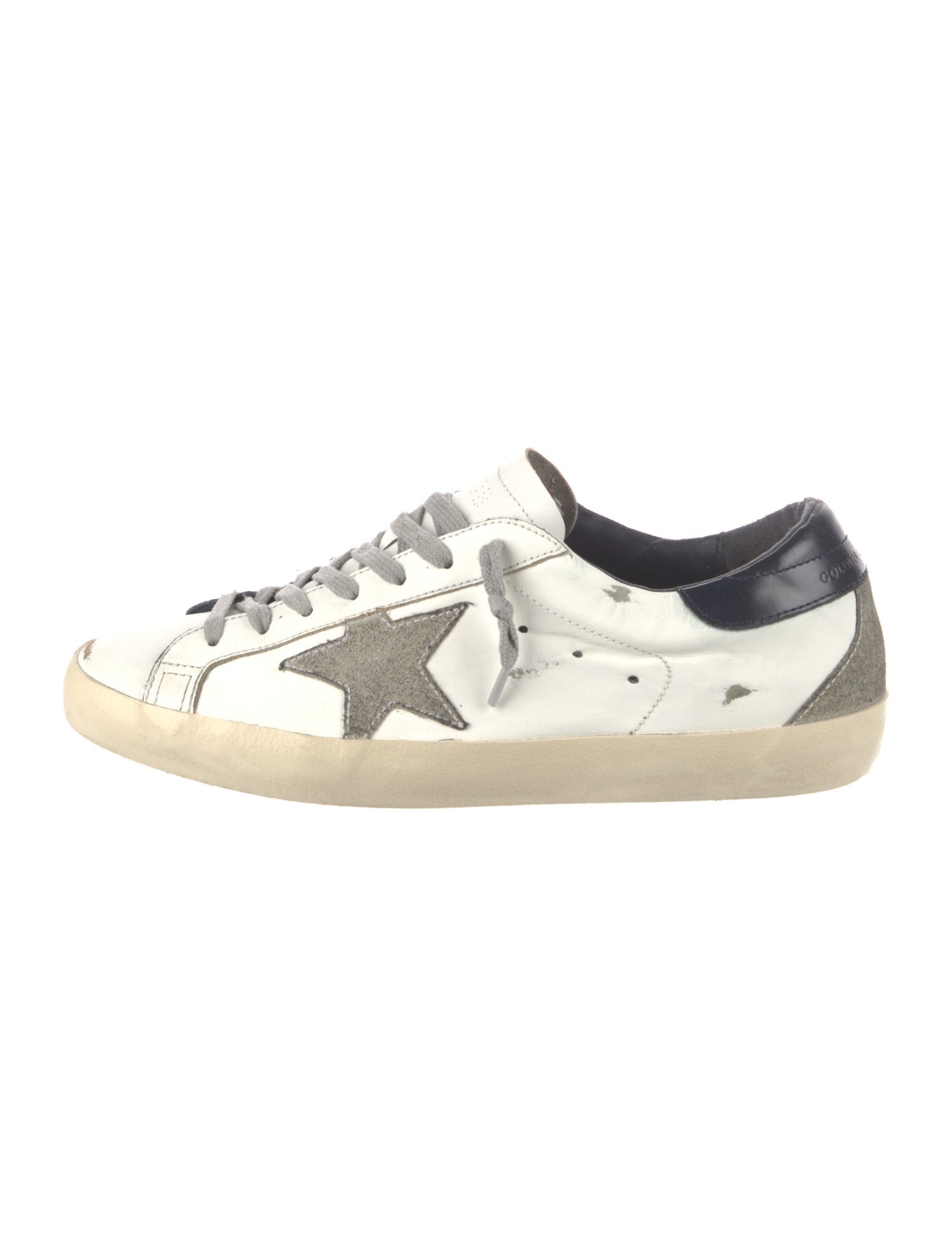 Golden Goose Leather Printed Sneakers