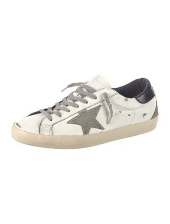 Golden Goose Leather Printed Sneakers