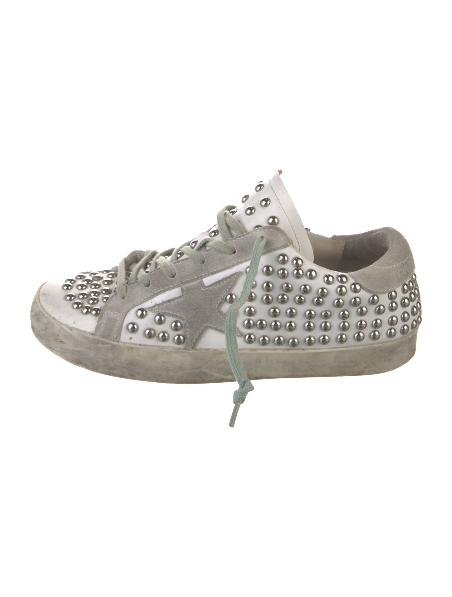 Golden Goose Leather Distressed Accents Sneakers