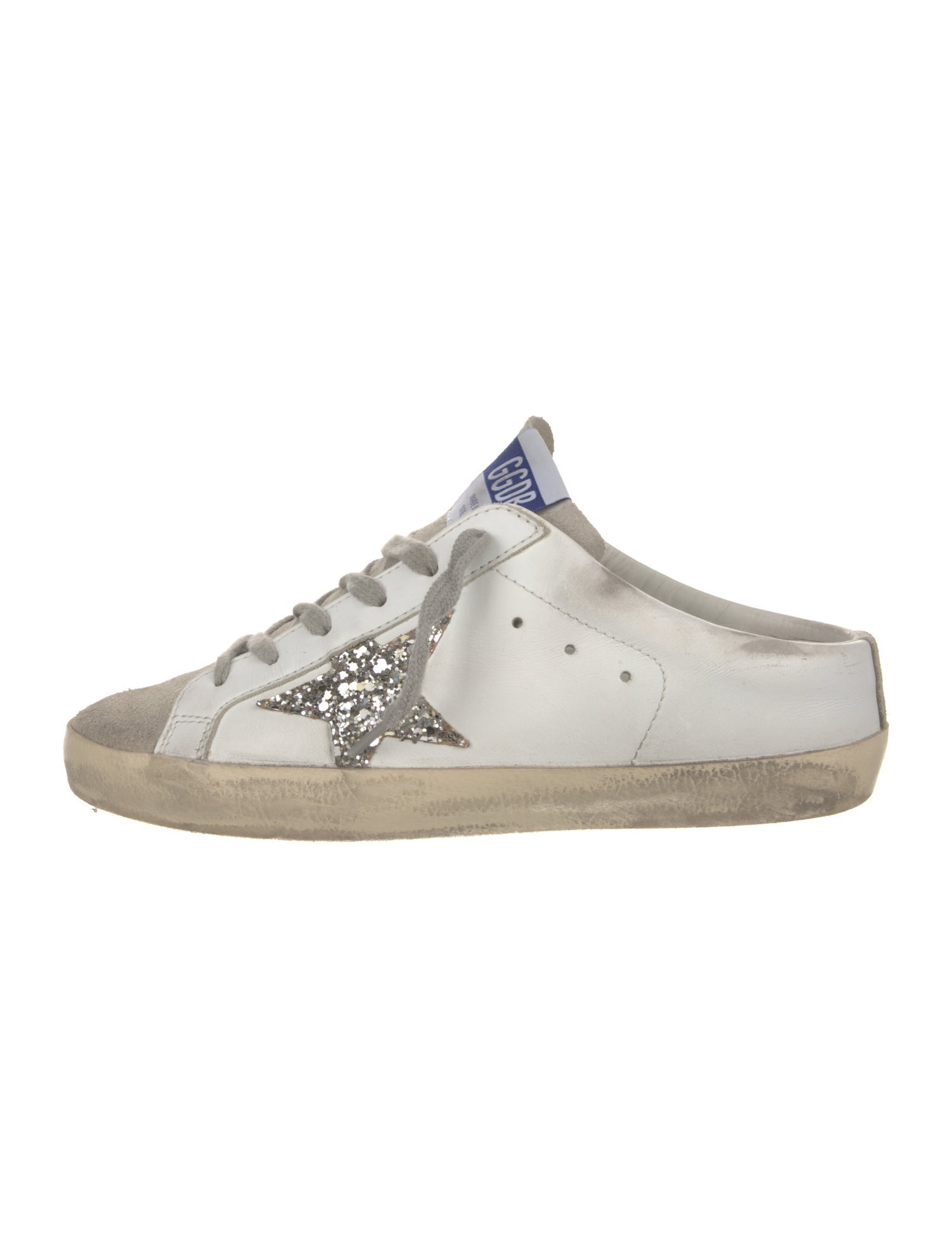 Golden Goose Leather Graphic Print Sneakers