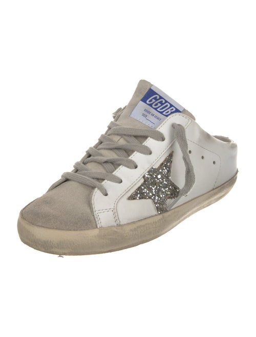 Golden Goose Leather Graphic Print Sneakers