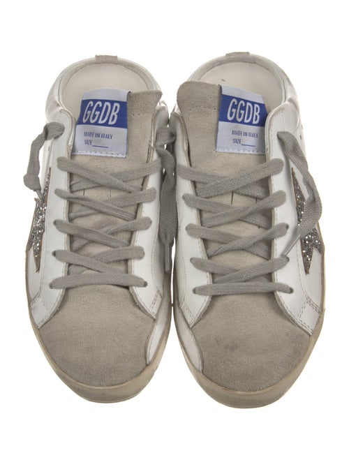 Golden Goose Leather Graphic Print Sneakers