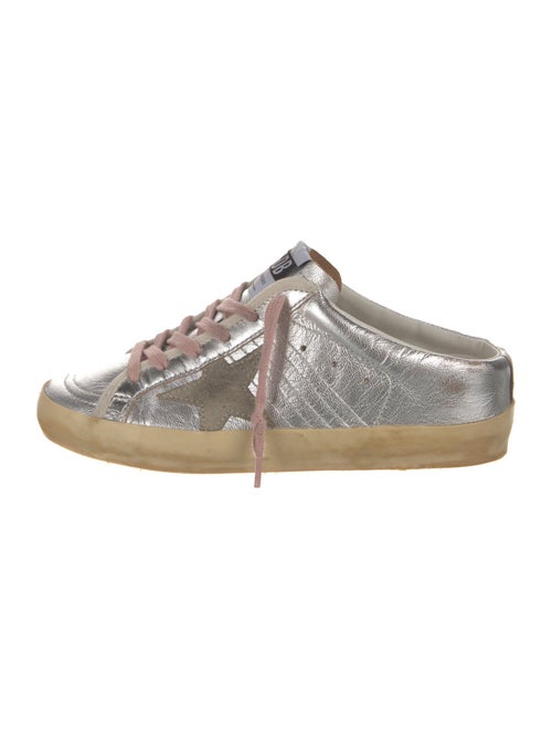 Golden Goose Leather Graphic Print Sneakers