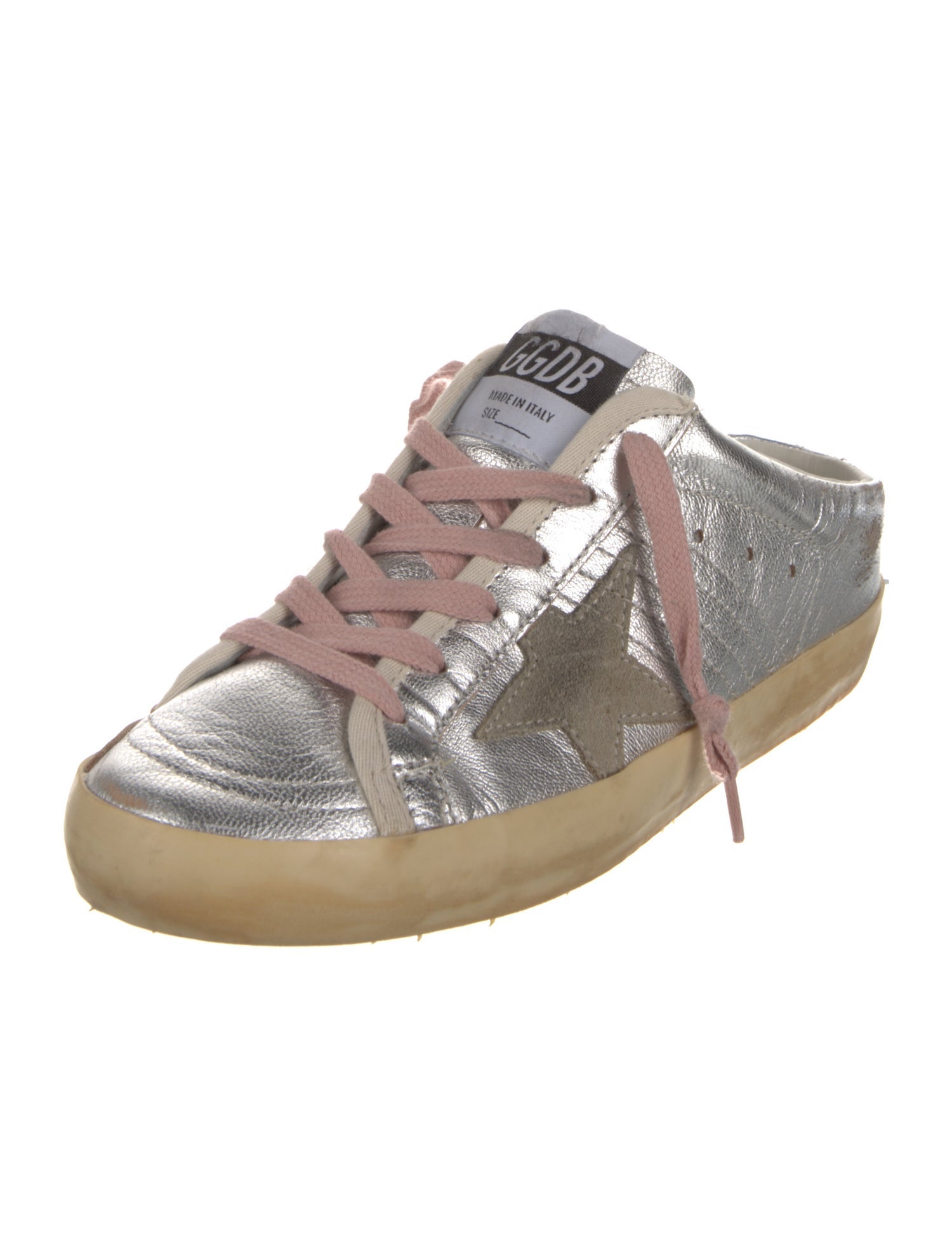 Golden Goose Leather Graphic Print Sneakers