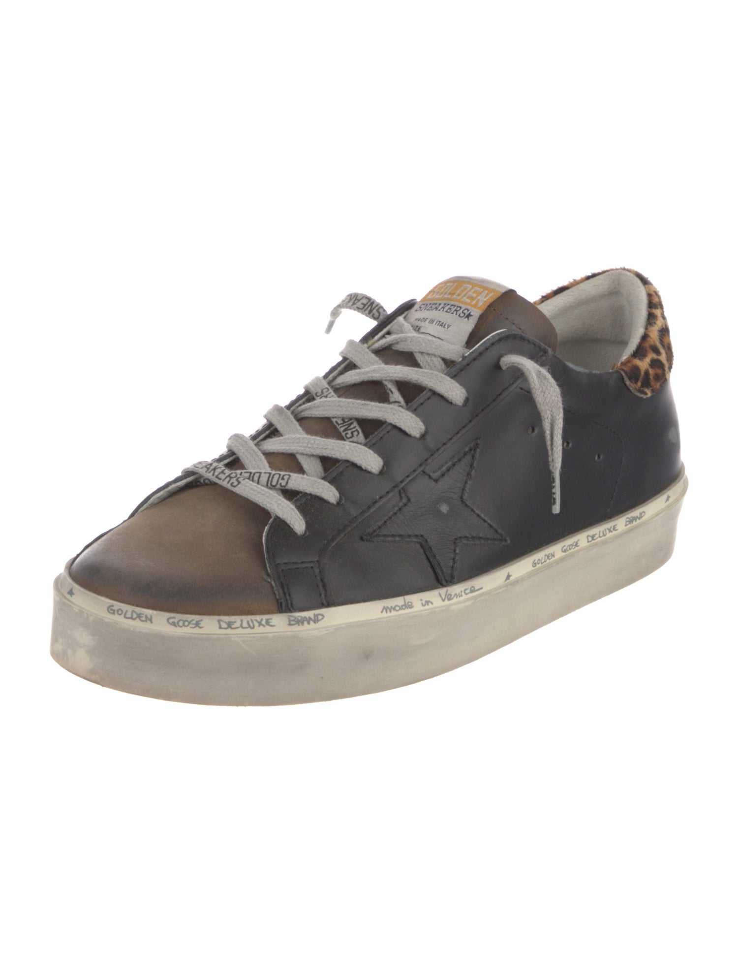 Golden Goose Leather Distressed Accents Sneakers
