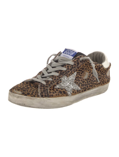 Golden Goose Ponyhair Animal Print Sneakers