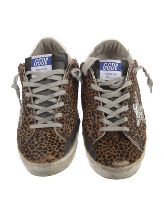 Golden Goose Ponyhair Animal Print Sneakers