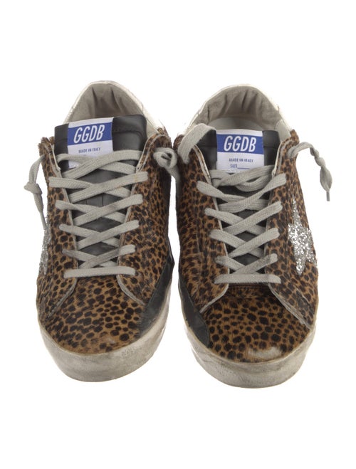 Golden Goose Ponyhair Animal Print Sneakers