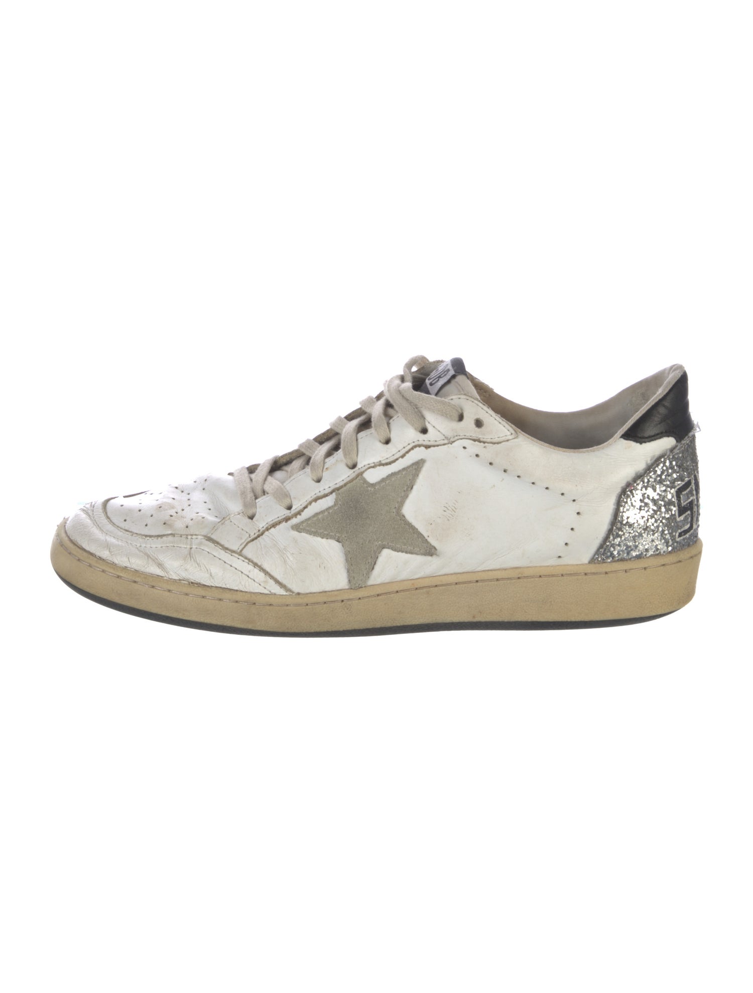 Golden Goose Leather Printed Sneakers