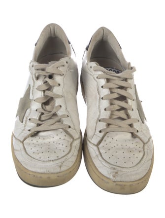 Golden Goose Leather Printed Sneakers