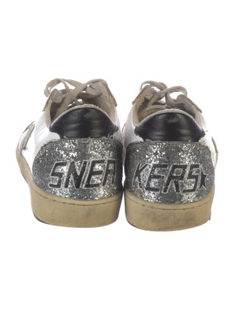 Golden Goose Leather Printed Sneakers