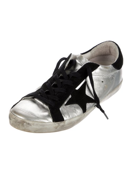 Golden Goose Leather Colorblock Pattern Sneakers