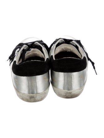 Golden Goose Leather Colorblock Pattern Sneakers