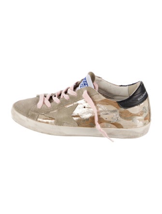 Golden Goose Suede Printed Sneakers
