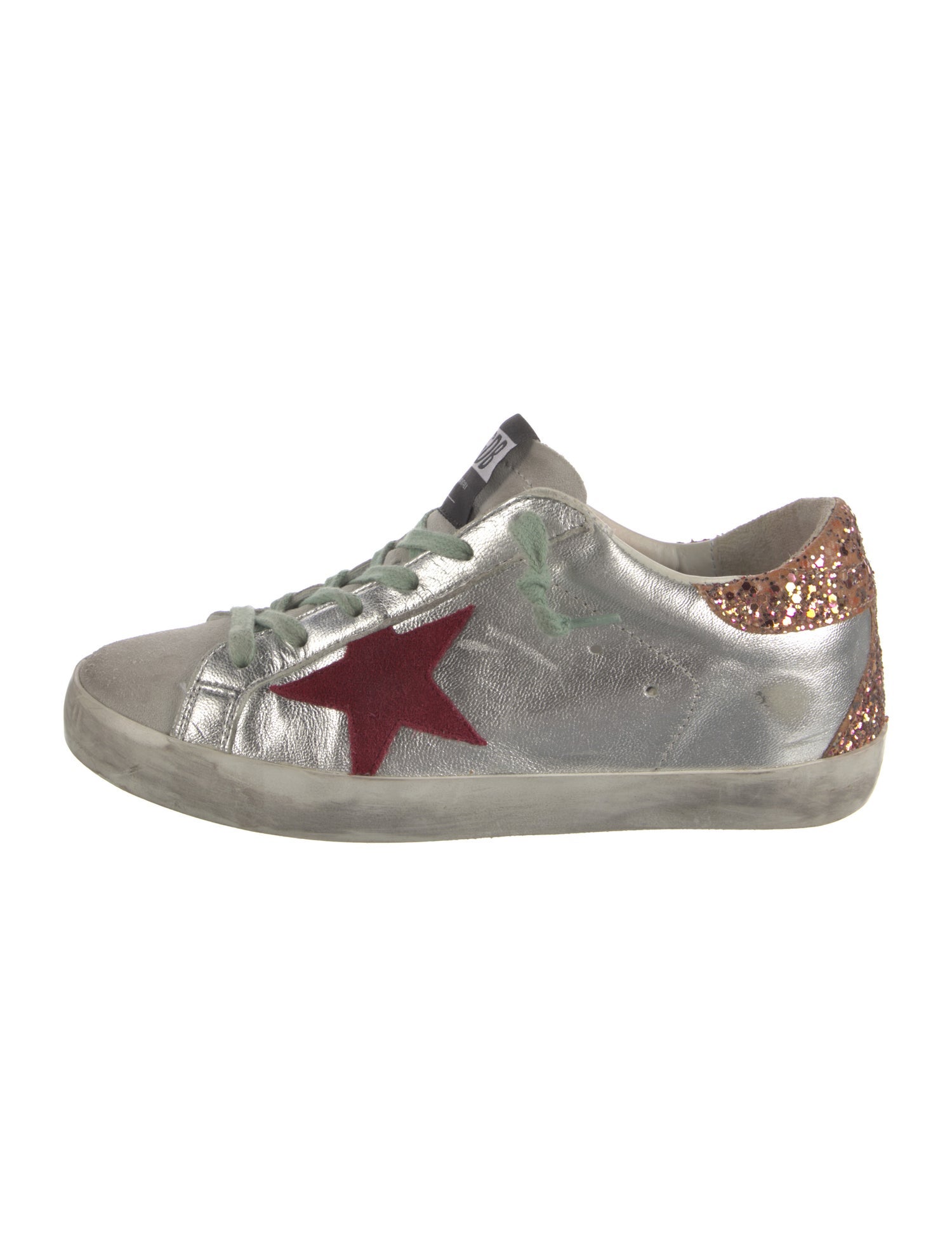 Golden Goose Leather Printed Sneakers