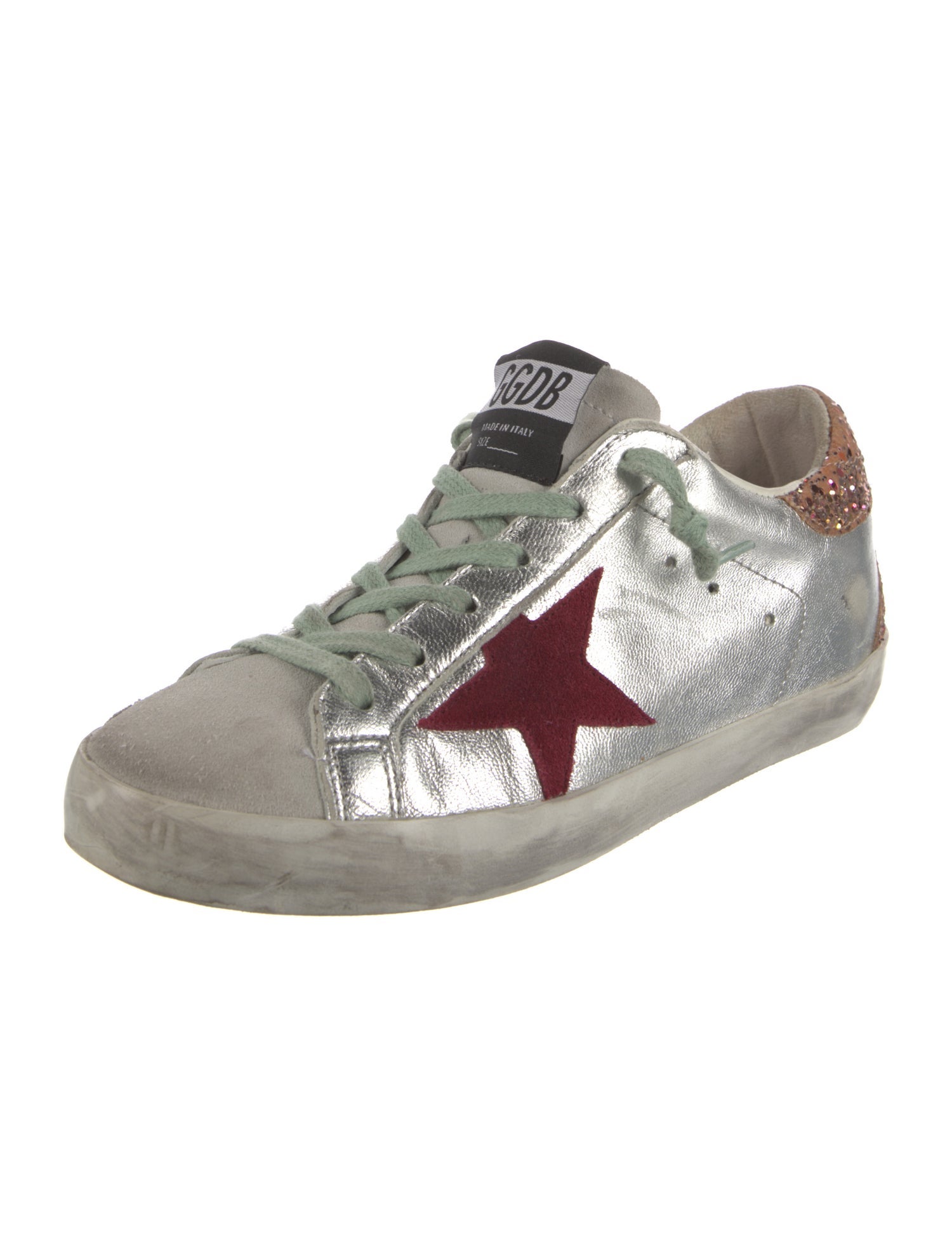 Golden Goose Leather Printed Sneakers