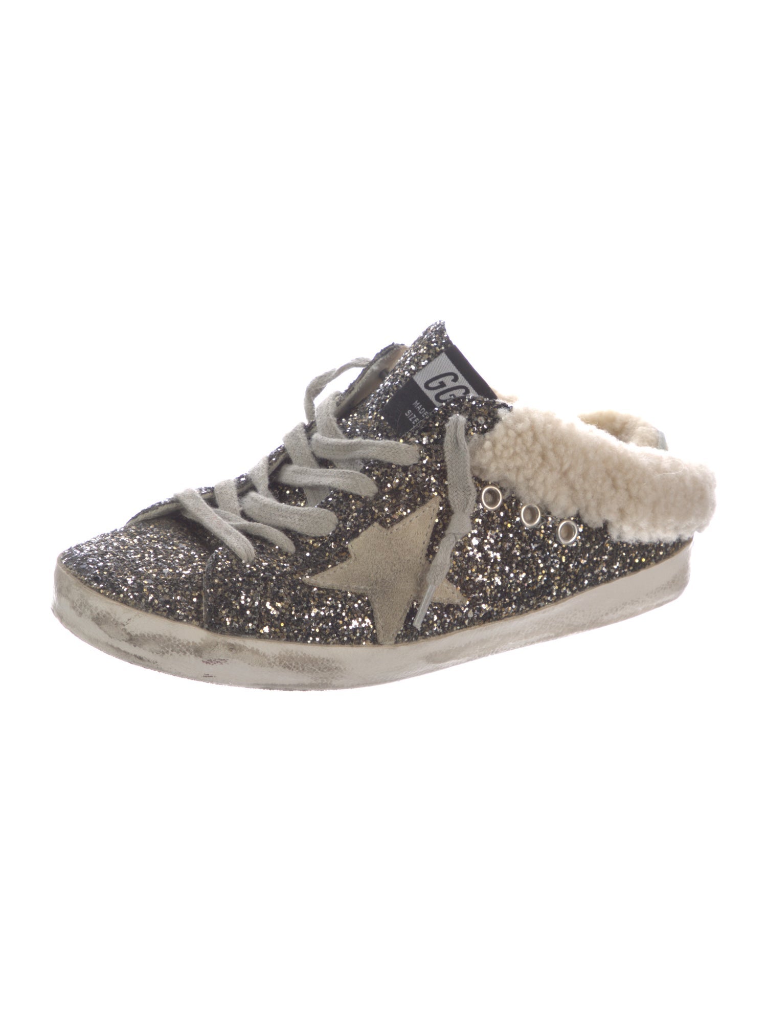Golden Goose Glitter Printed Sneakers