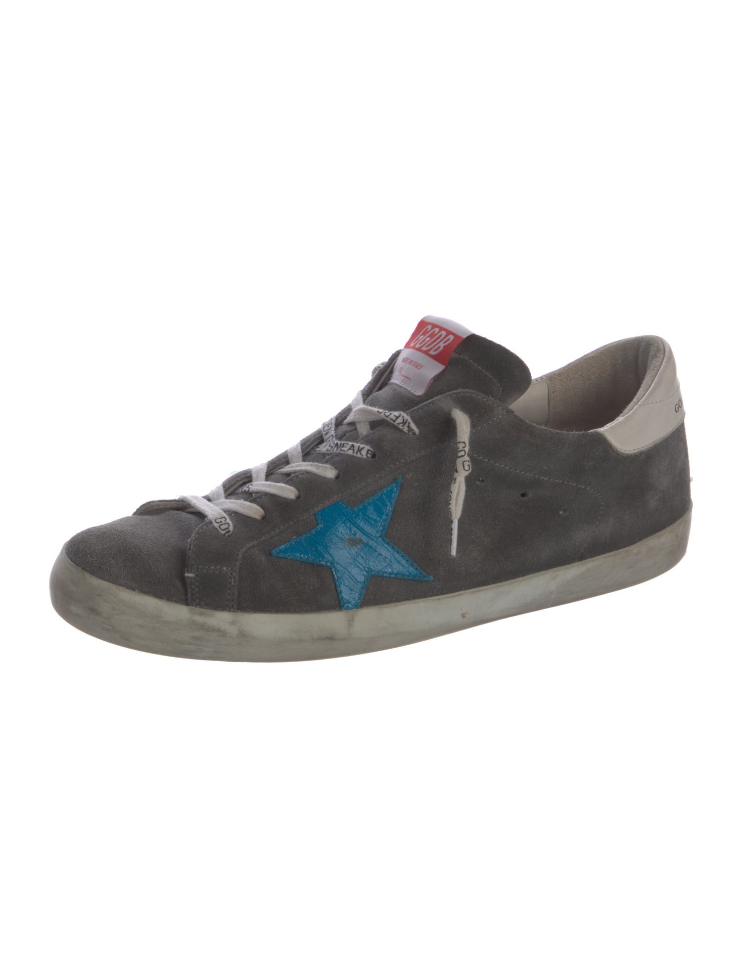 Golden Goose Suede Colorblock Pattern Sneakers