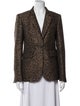 Golden Goose Virgin Wool Animal Print Blazer
