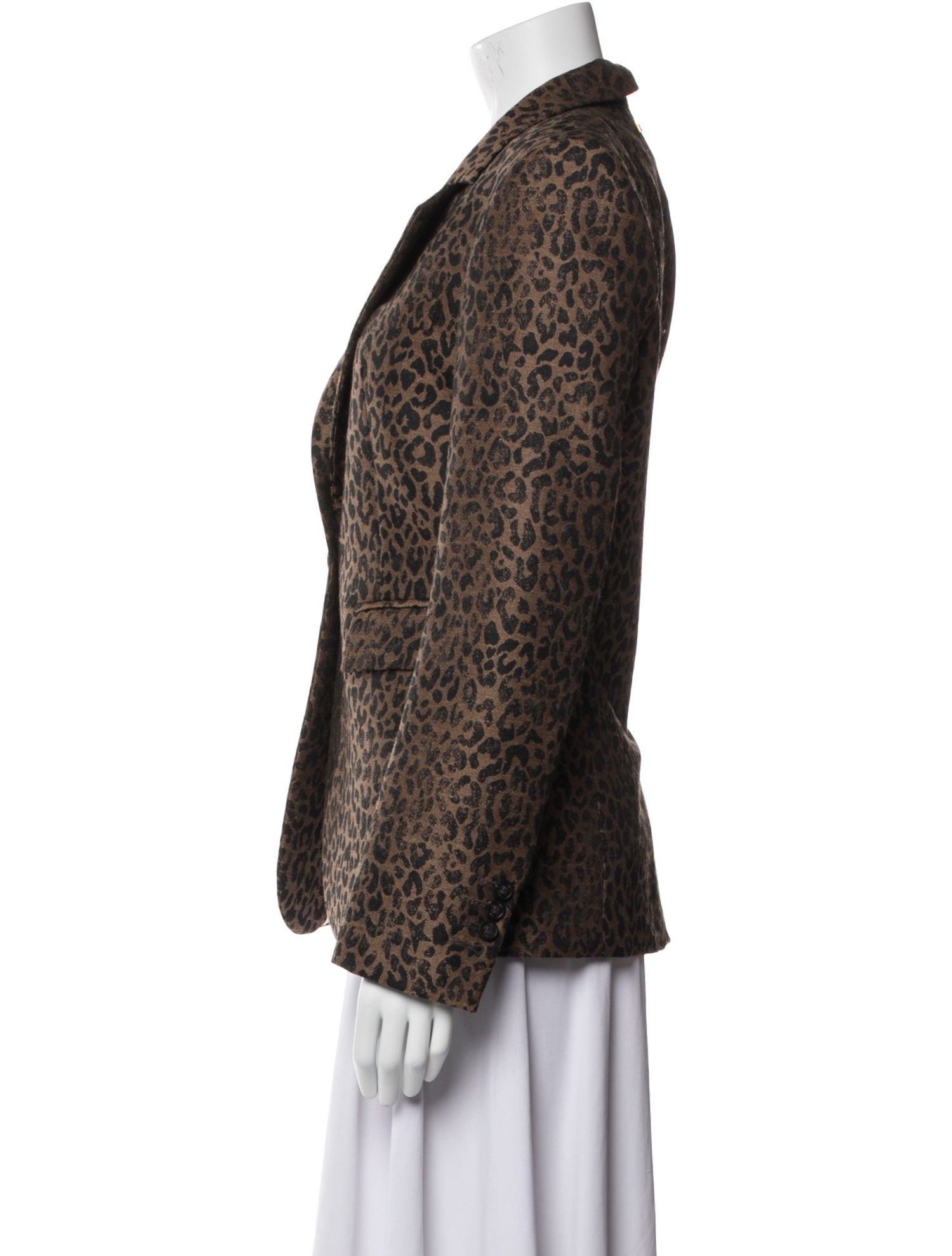 Golden Goose Virgin Wool Animal Print Blazer