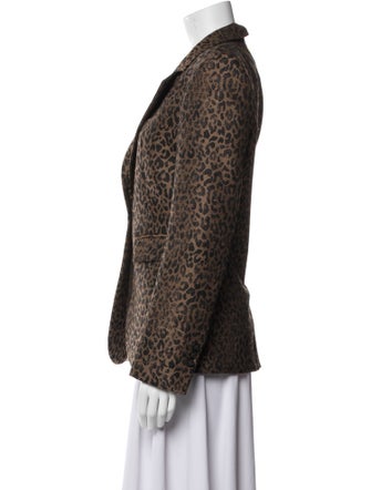 Golden Goose Virgin Wool Animal Print Blazer