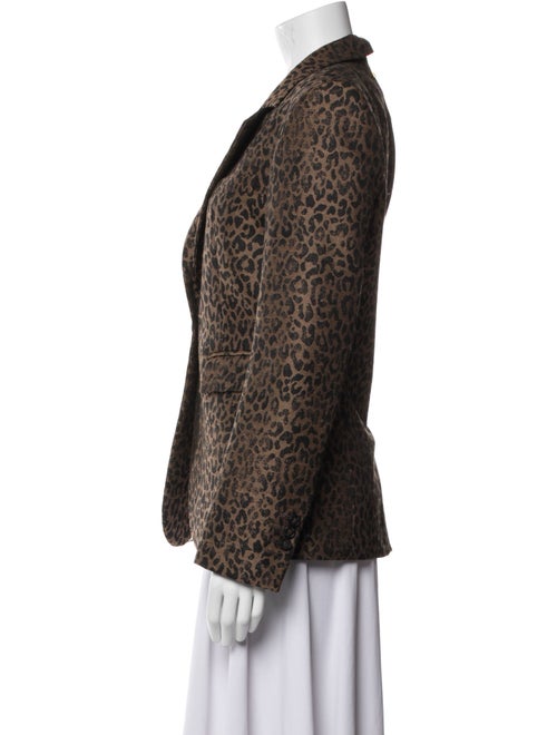 Golden Goose Virgin Wool Animal Print Blazer
