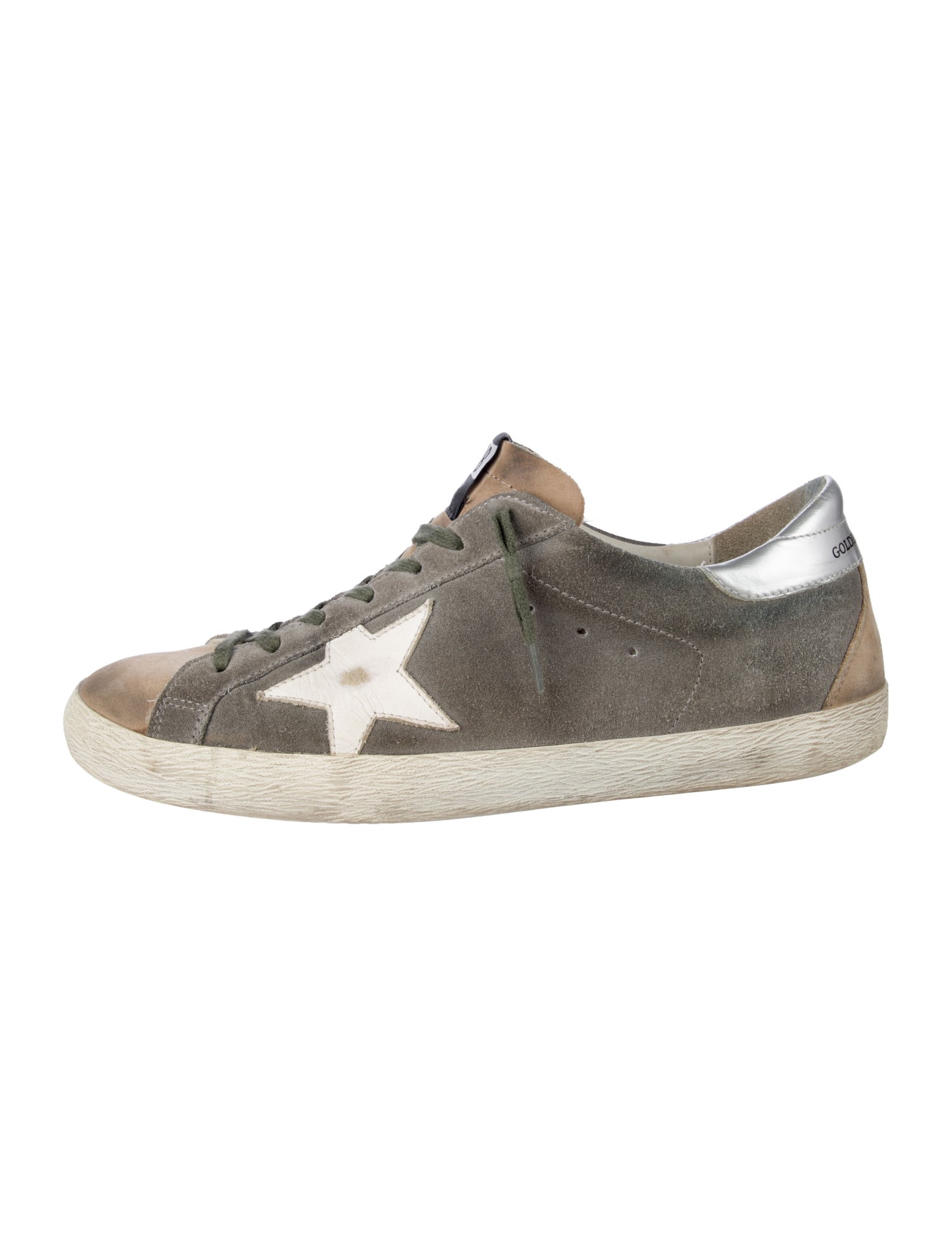 Golden Goose Suede Distressed Accents Sneakers
