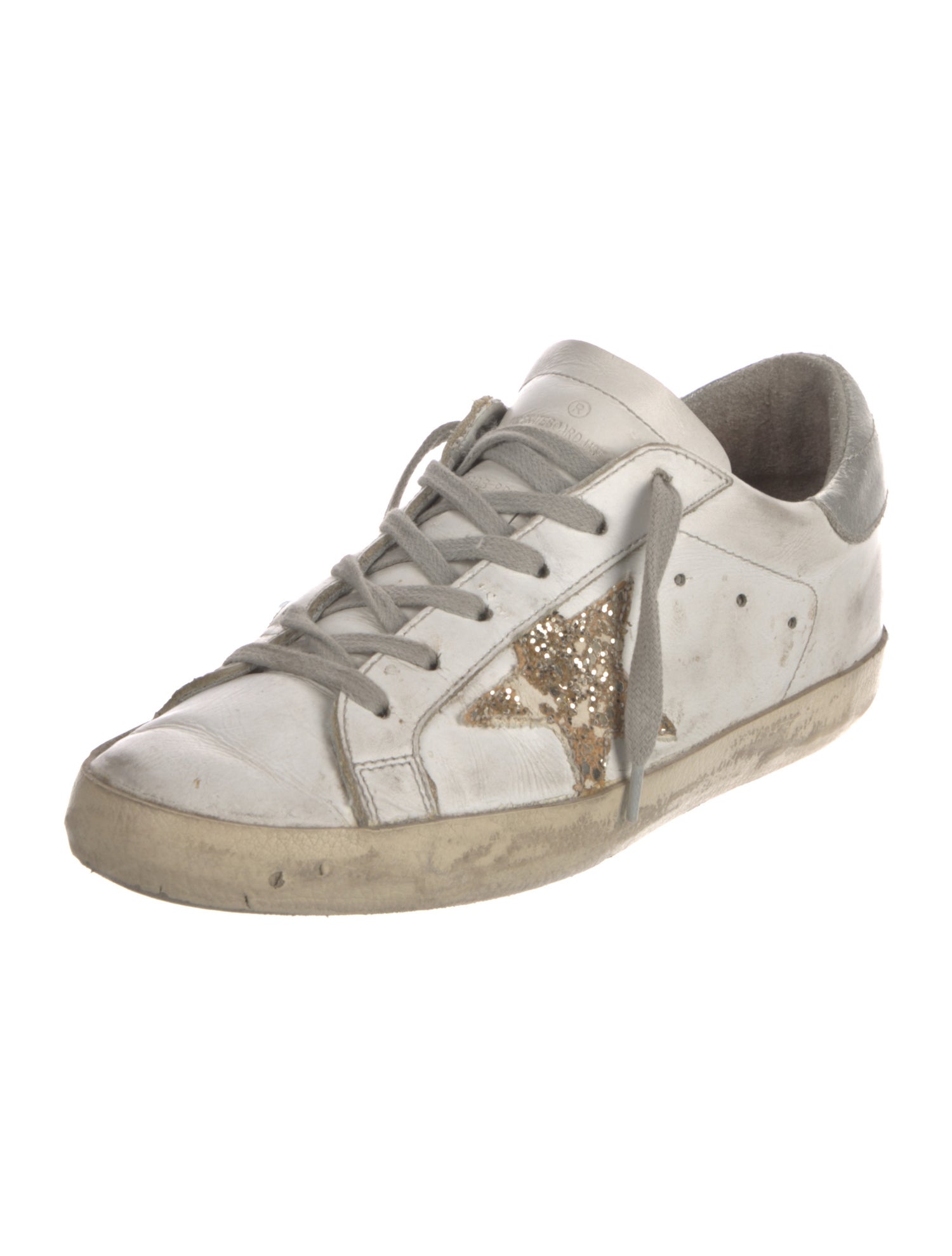 Golden Goose Leather Printed Sneakers