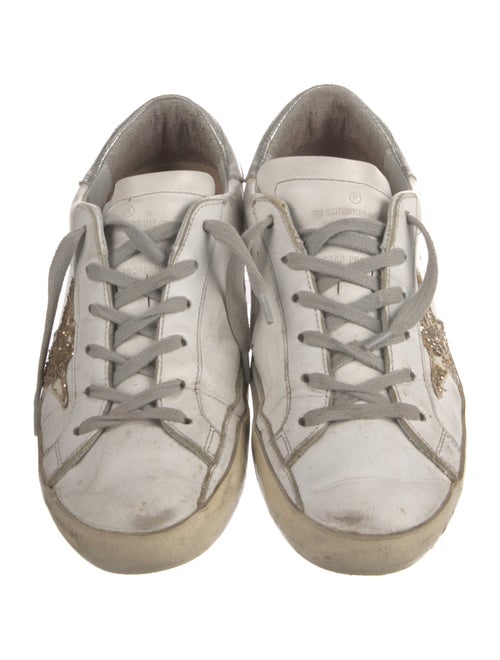 Golden Goose Leather Printed Sneakers