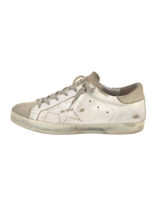 Golden Goose Leather Colorblock Pattern Sneakers