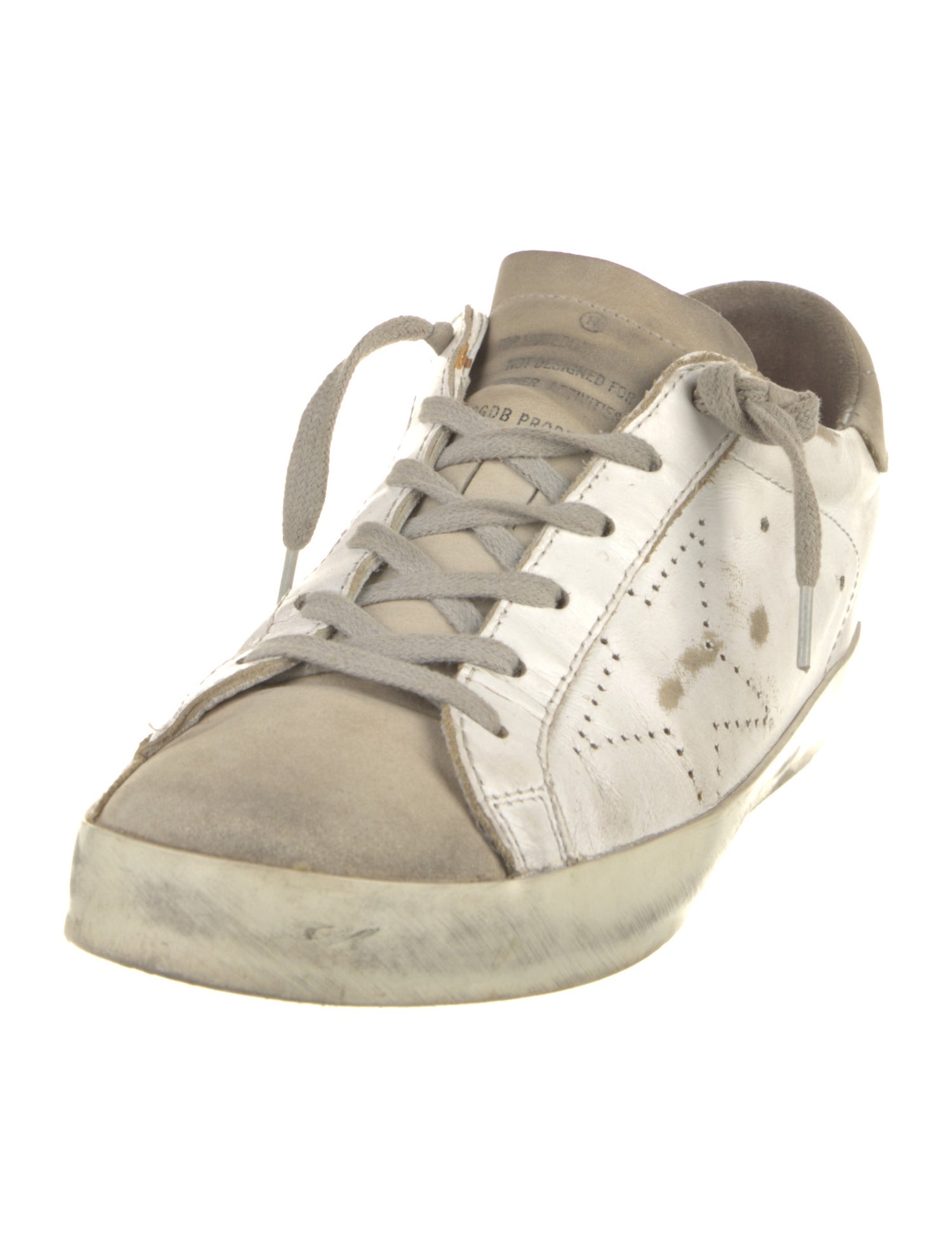 Golden Goose Leather Colorblock Pattern Sneakers