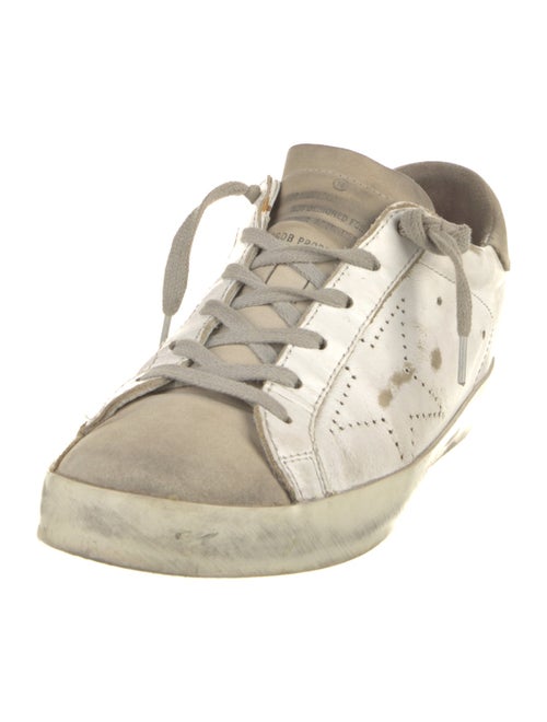 Golden Goose Leather Colorblock Pattern Sneakers